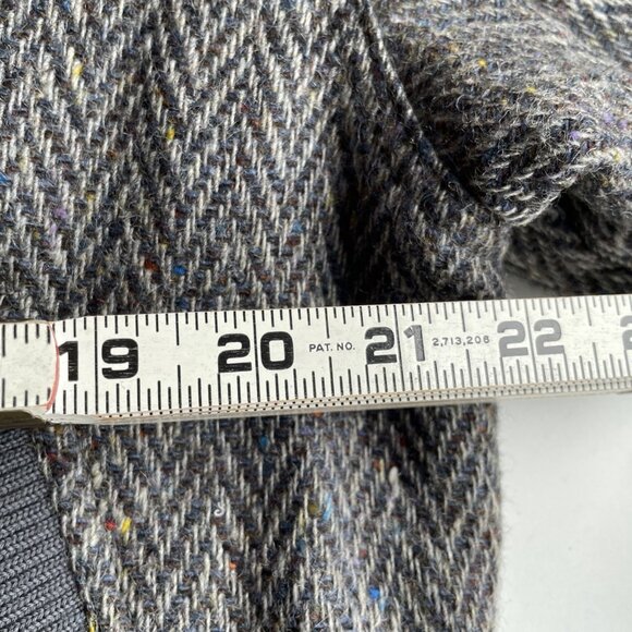 Vintage Members Only Tweed Jacket Mens 42 Large Gray Quilted Lining Retro 80s - Picture 12 of 13